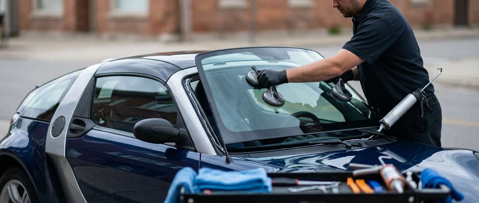 Windshield Replacement for Smart Roadster / Roadster Coupe 2003-2006 by Alexwindshield