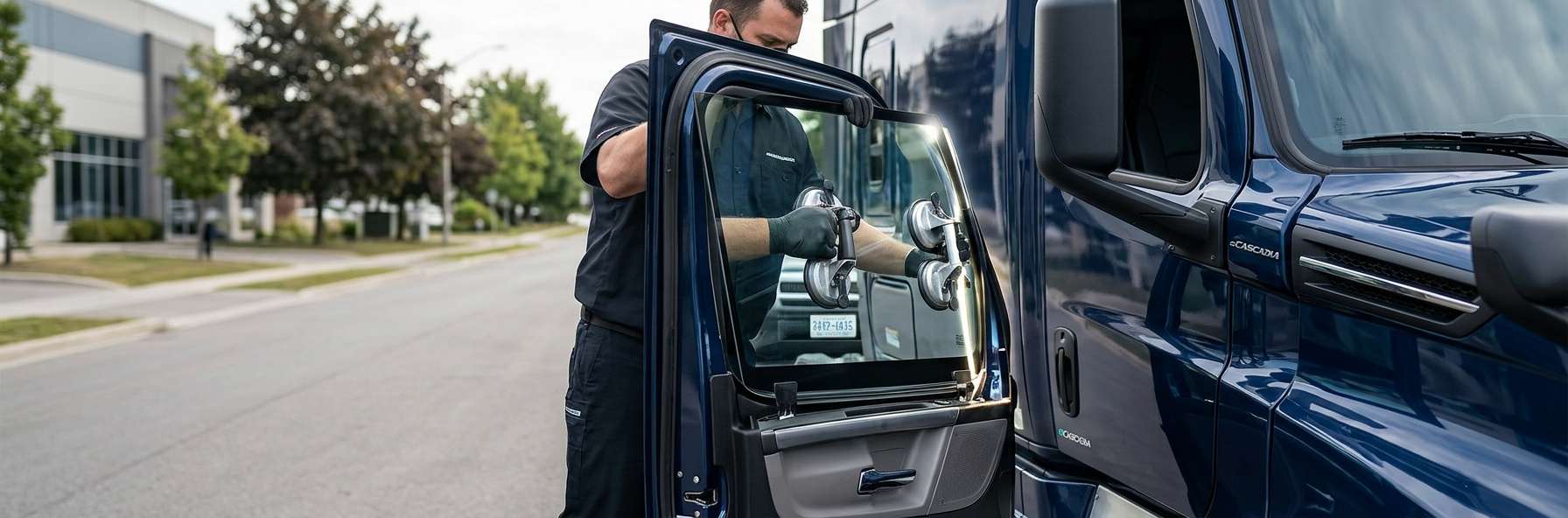Door Glass Replacement for Freightliner eCascadia 2022-2025 by Alexwindshield