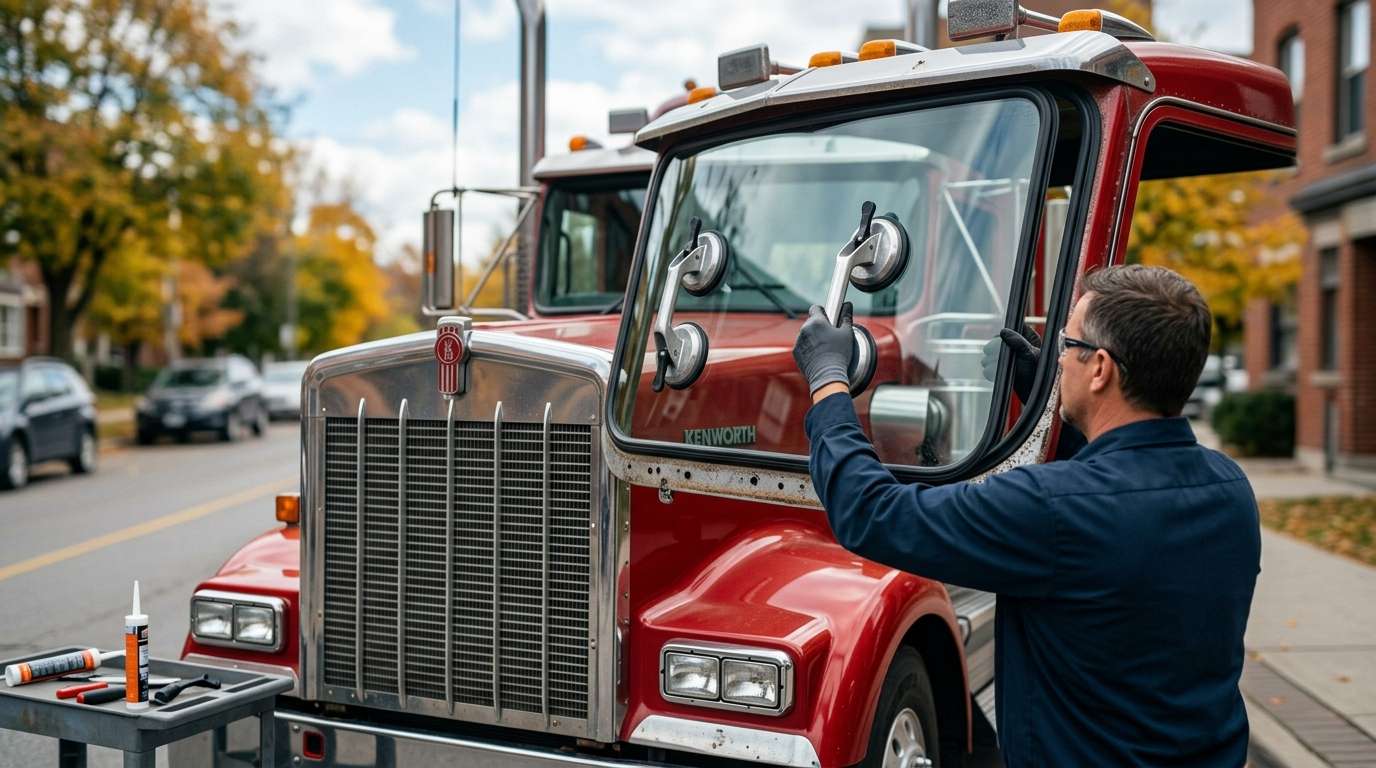 Windshield Replacement for Kenworth W900A 1961-1994 by Alexwindshield
