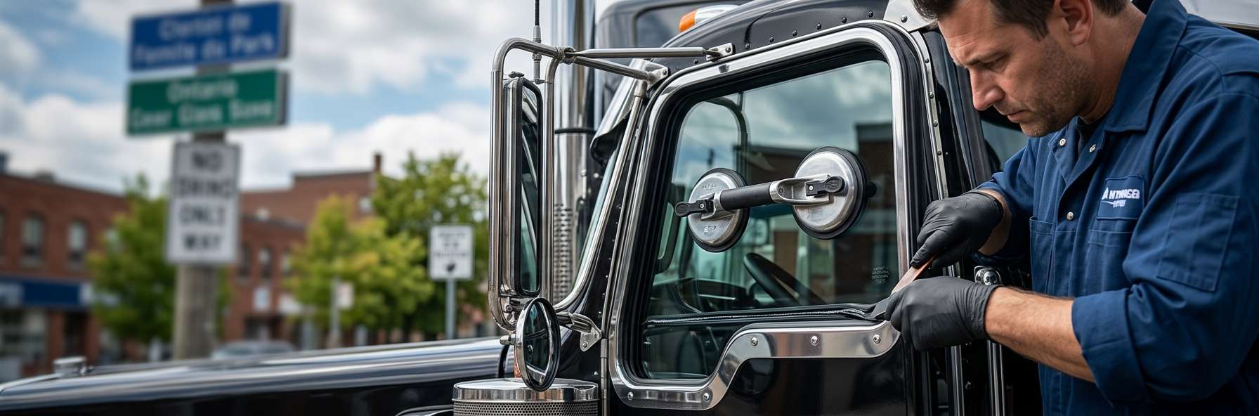 Door Glass Replacement for Kenworth W900B 1994-2025 by Alexwindshield