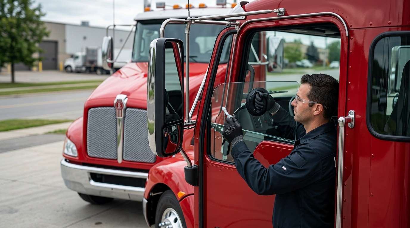 Door Glass Replacement for Kenworth T370 2008-2025 by Alexwindshield