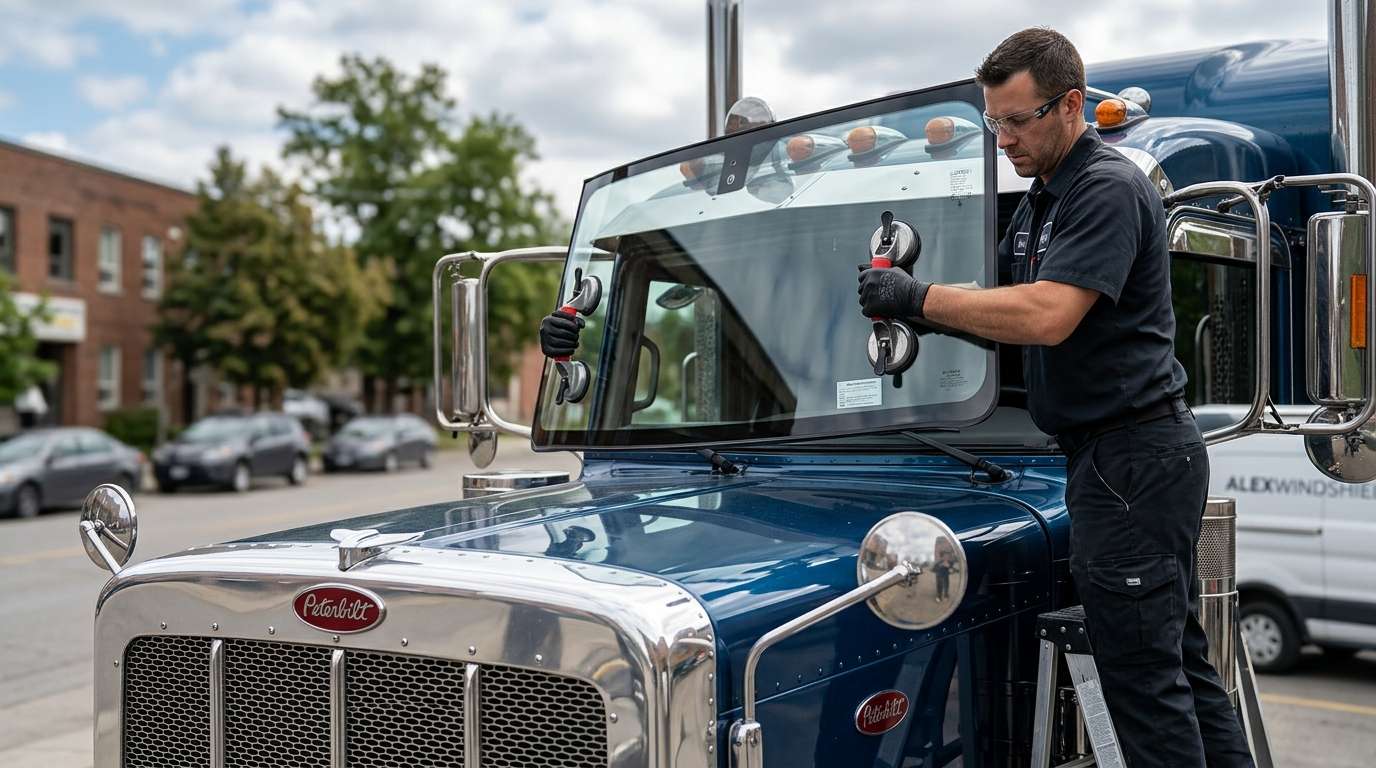 Windshield Replacement for Peterbilt 389 2006-2025 by Alexwindshield