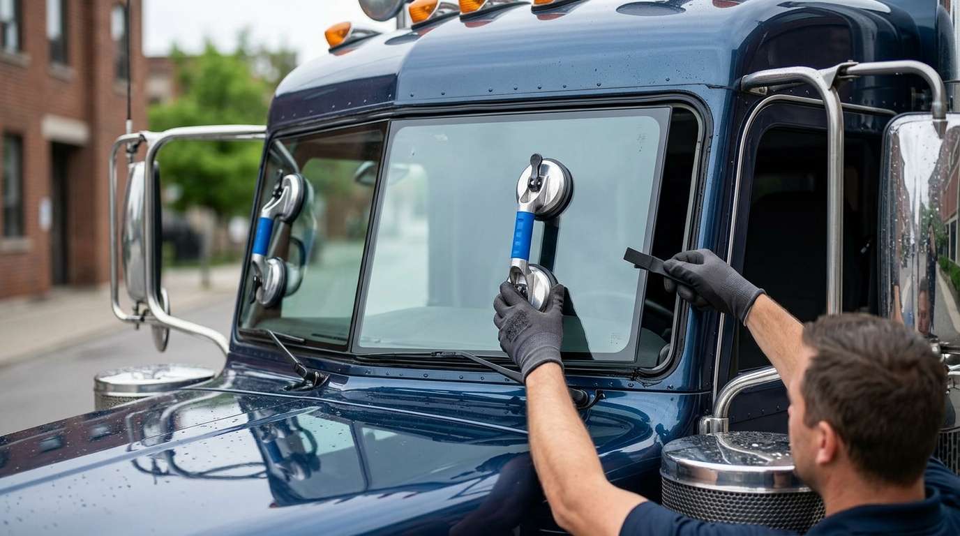 Windshield Replacement for Peterbilt 388 2006-2013 by Alexwindshield
