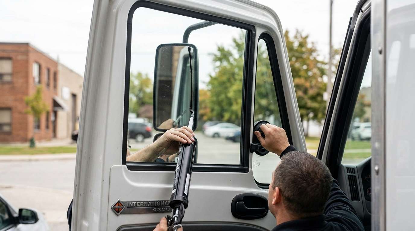 Door Glass Replacement for International 4300 2002-2021 by Alexwindshield