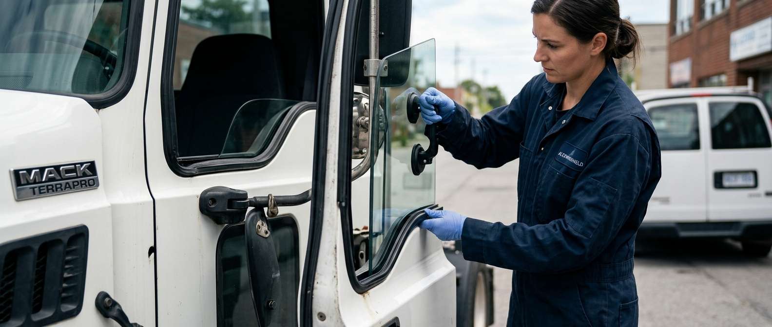 Door Glass Replacement for Mack TerraPro 2009-2025 by Alexwindshield