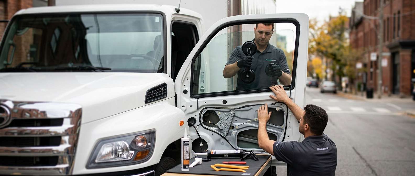 Door Glass Replacement for Hino XL8 2021-2025 by Alexwindshield