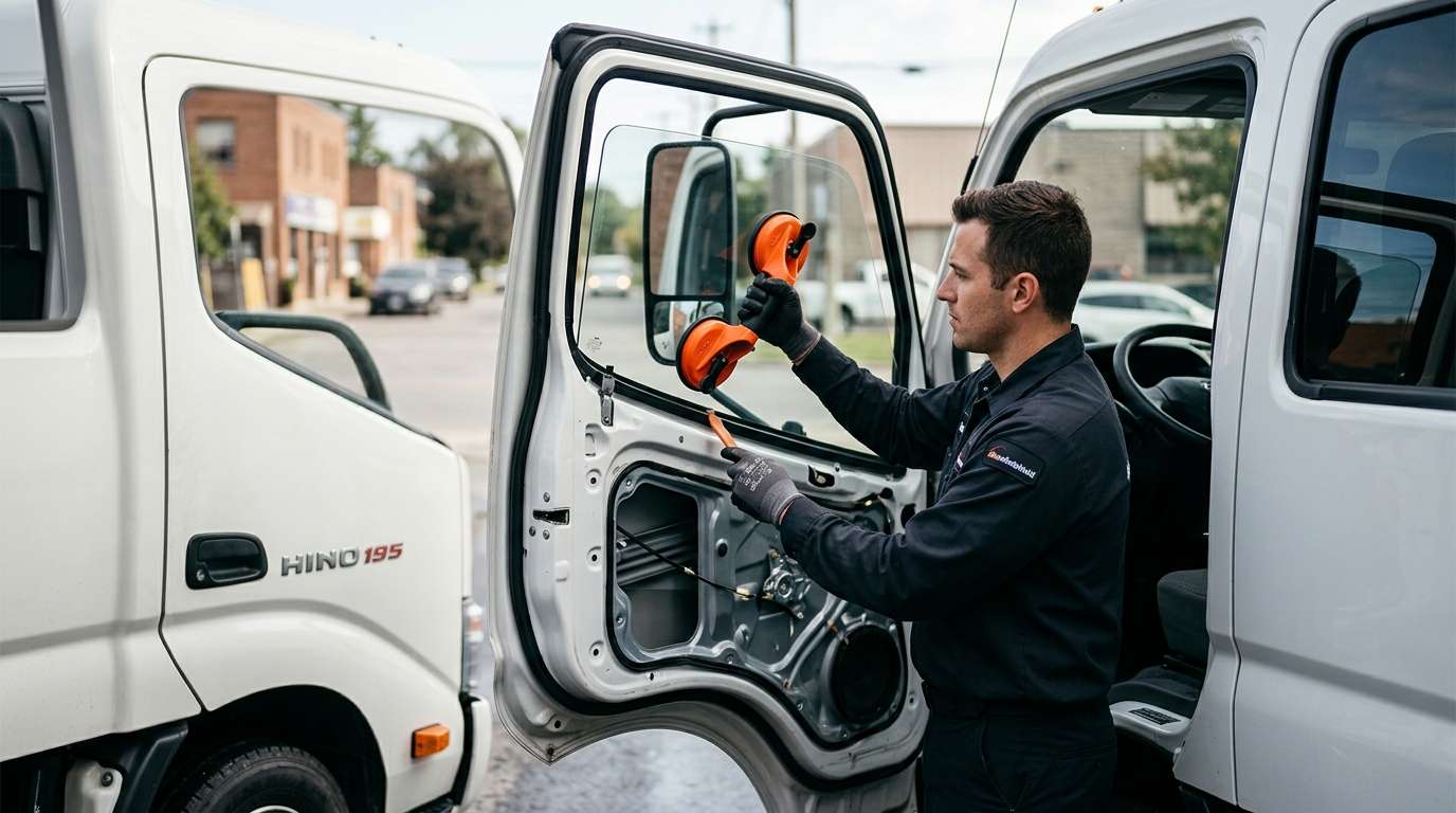 Door Glass Replacement for Hino 195 2010-2025 by Alexwindshield
