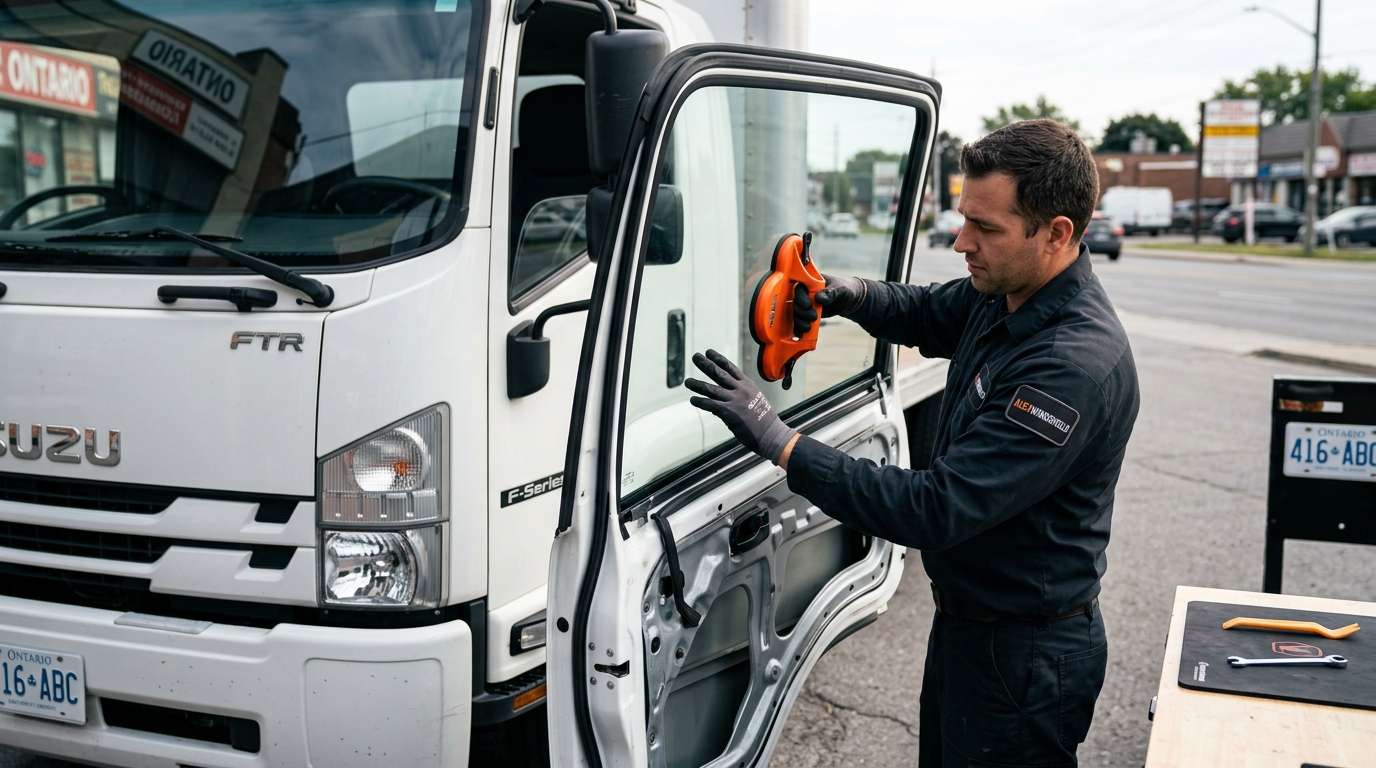 Door Glass Replacement for Isuzu FTR 2019-2025 by Alexwindshield