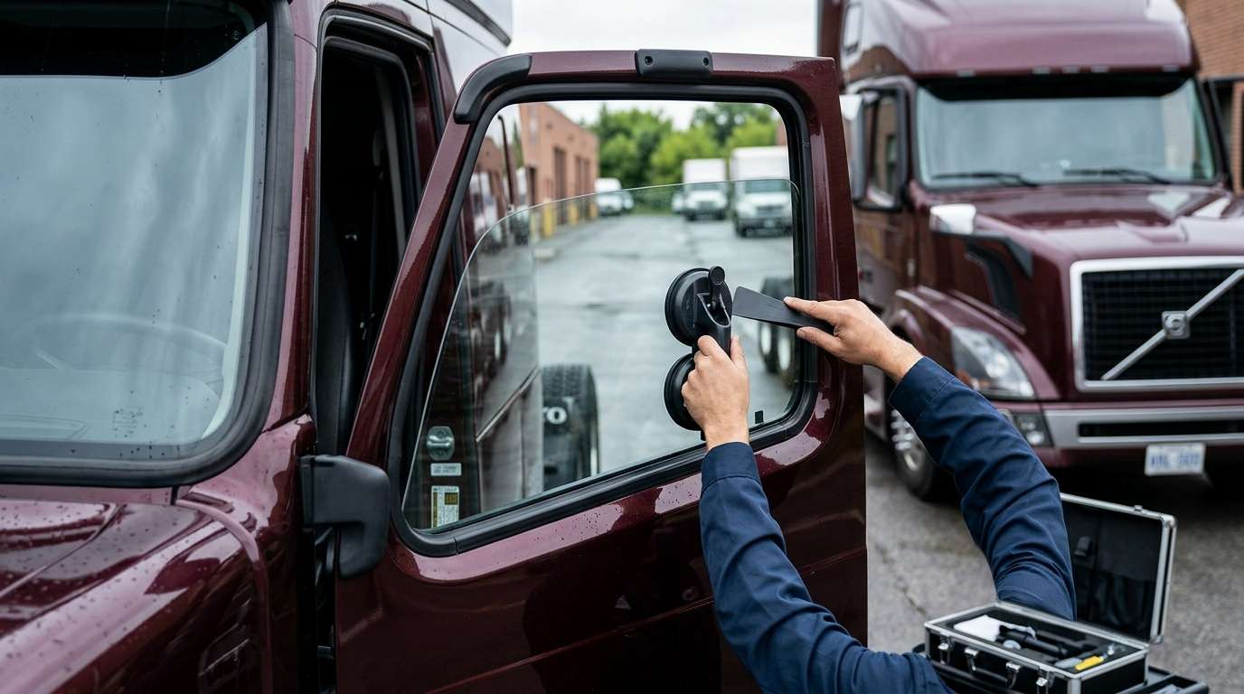 Door Glass Replacement for Volvo Trucks VNL 660 1996-2018 by Alexwindshield