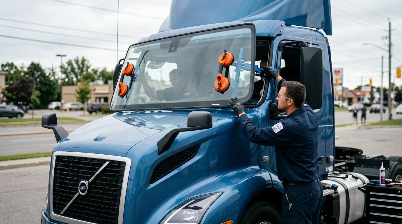 Windshield Replacement for Volvo Trucks VNR 300 2018-2025 by Alexwindshield