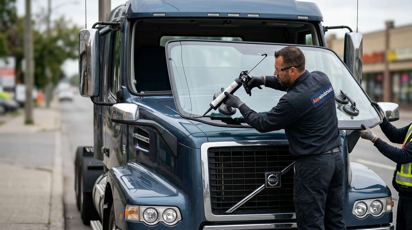 Windshield Replacement for Volvo Trucks VHD 2002-2025 by Alexwindshield
