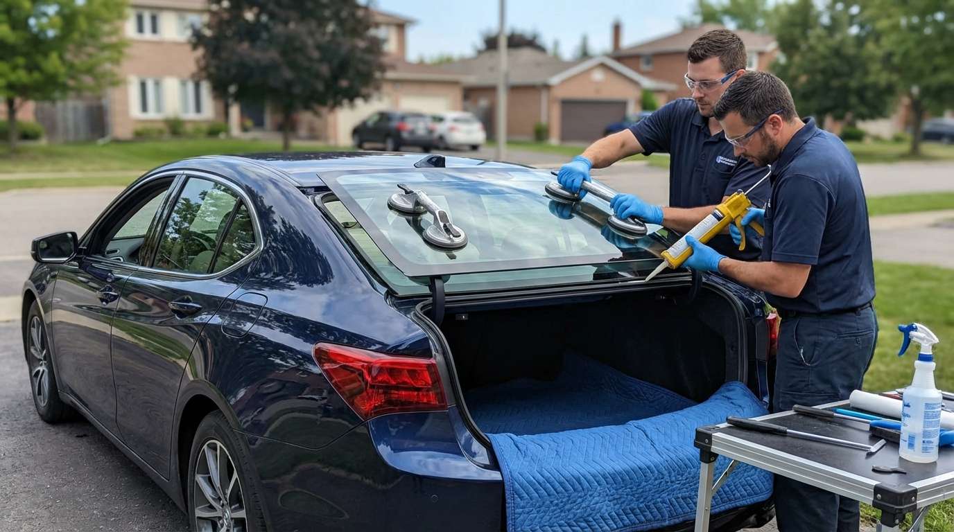 Back Glass Replacement for Acura TLX 2015-2020 by Alexwindshield