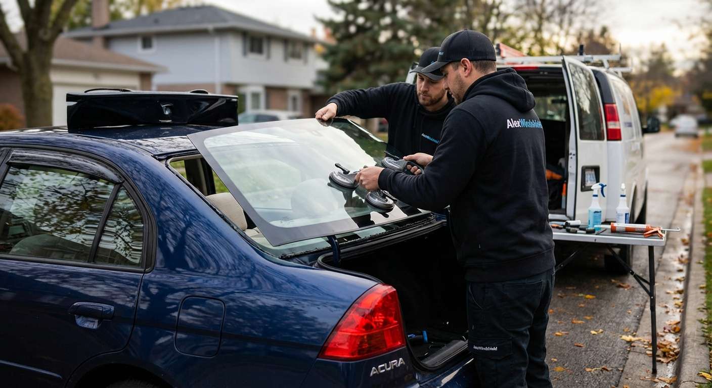 Back Glass Replacement for Acura EL 2001-2005 by Alexwindshield
