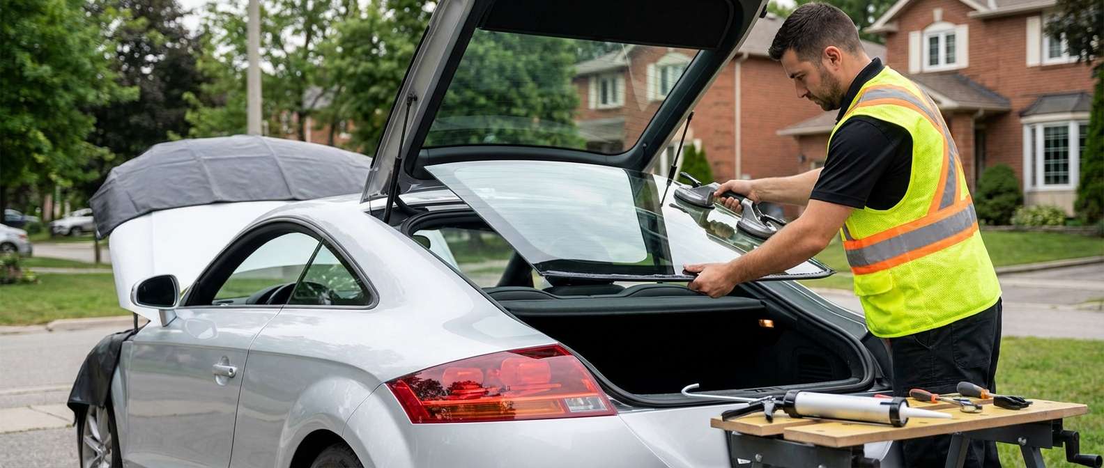 Back Glass Replacement for Audi TT 2008-2015 by Alexwindshield