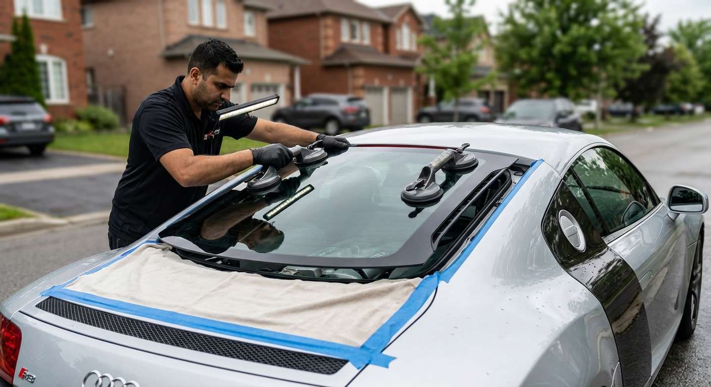 Back Glass Replacement for Audi R8 2008-2015 by Alexwindshield