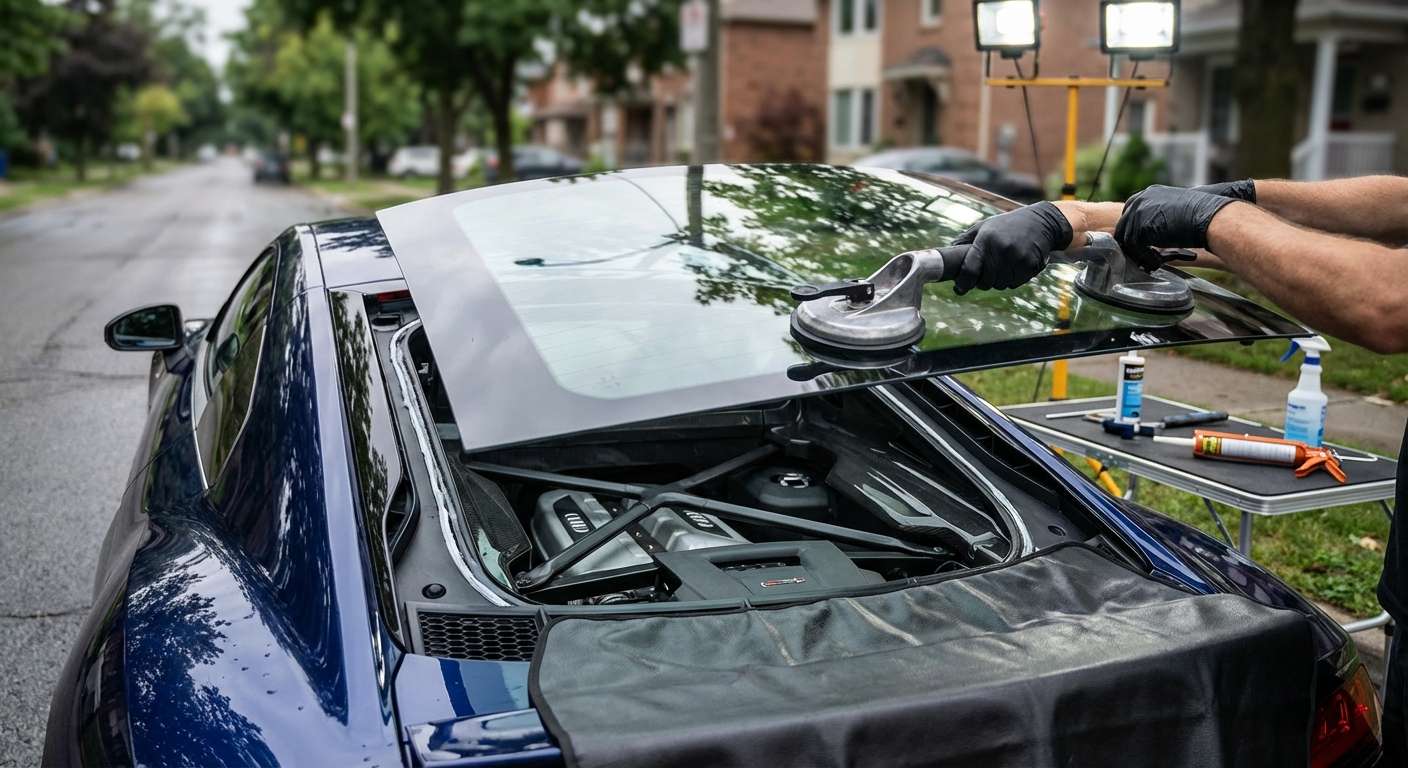 Back Glass Replacement for Audi R8 2017-2024 by Alexwindshield