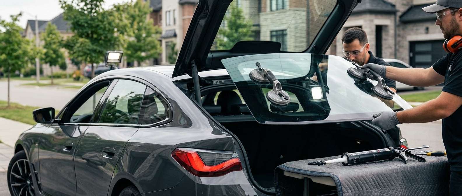 Back Glass Replacement for BMW i4 2022-2027 (G26 BEV) by Alexwindshield