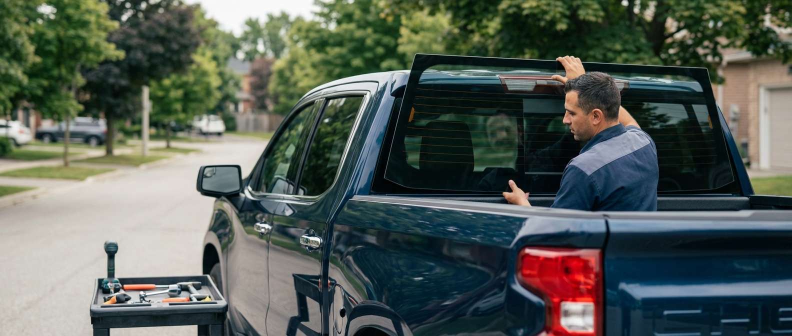 Back Glass Replacement for Chevrolet Silverado 1500 2019-2024 by Alexwindshield