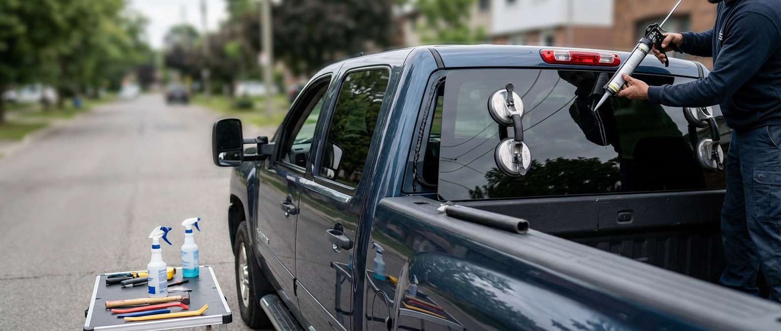 Back Glass Replacement for Chevrolet Silverado HD 2500/3500 2007-2014 by Alexwindshield