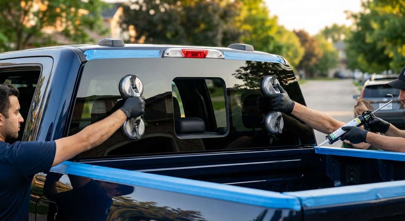Back Glass Replacement for Ford F-150 2021-2027 by Alexwindshield