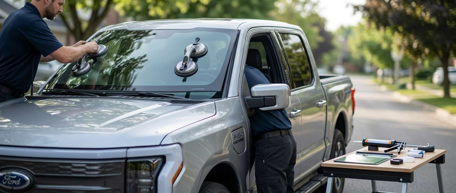 Windshield Replacement for Ford F-150 Lightning (EV) 2022-2027 by Alexwindshield