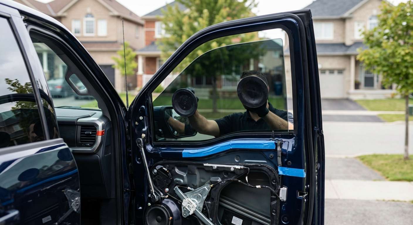 Door Glass Replacement for Ford F-150 Lightning (EV) 2022-2027 by Alexwindshield
