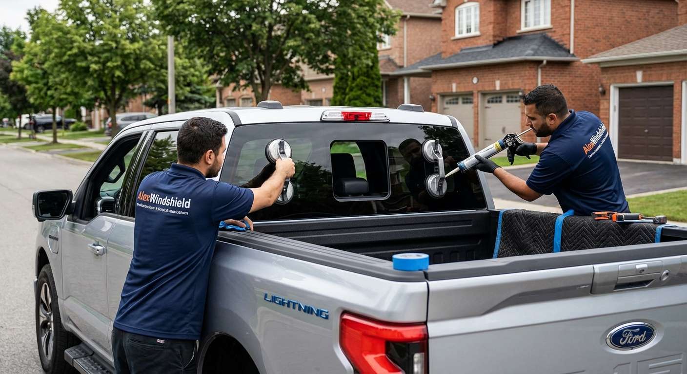 Back Glass Replacement for Ford F-150 Lightning (EV) 2022-2027 by Alexwindshield