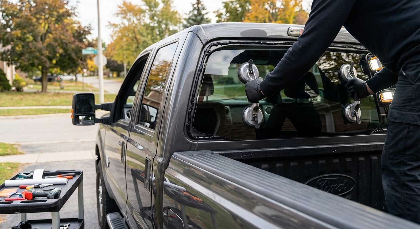 Back Glass Replacement for Ford Super Duty F-250/350 2011-2016 by Alexwindshield