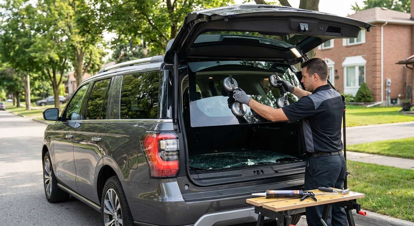 Back Glass Replacement for Ford Expedition 2018-2024 by Alexwindshield